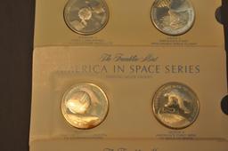 (22) FRANKLIN MINT AMERICA IN SPACE STERLING PROOFS