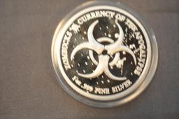 ZOMBUCKS MURK DIEM ONE OUNCE PROOF SILVER ROUND