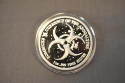 ZOMBUCKS THE SAINT ONE OUNCE PROOF SILVER ROUND