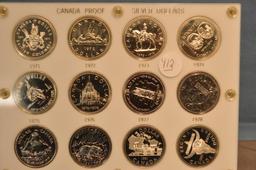 CANADA PROOF SILVER DOLLAR COLLECTION