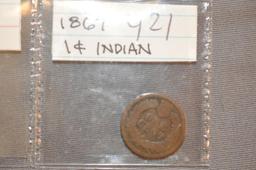 (3) FLYING EAGLE CENTS & A 1867 INDIAN HEAD CENT