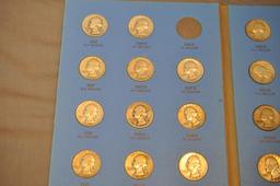 (32) WASHINGTON SILVER QUARTERS IN BLUE BOOK