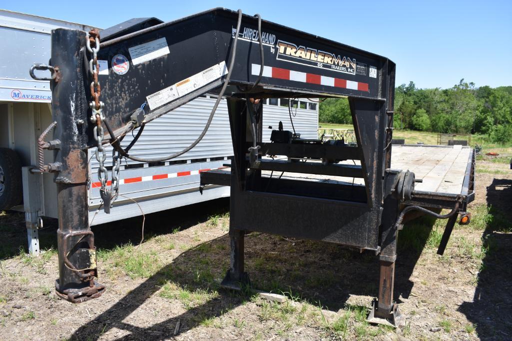 2004 Trailerman 30' gooseneck flatbed trailer