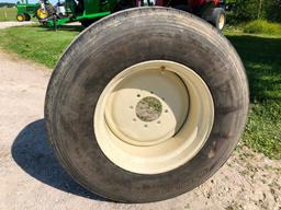 Double Coin 385/65R22.5 tire and wheel