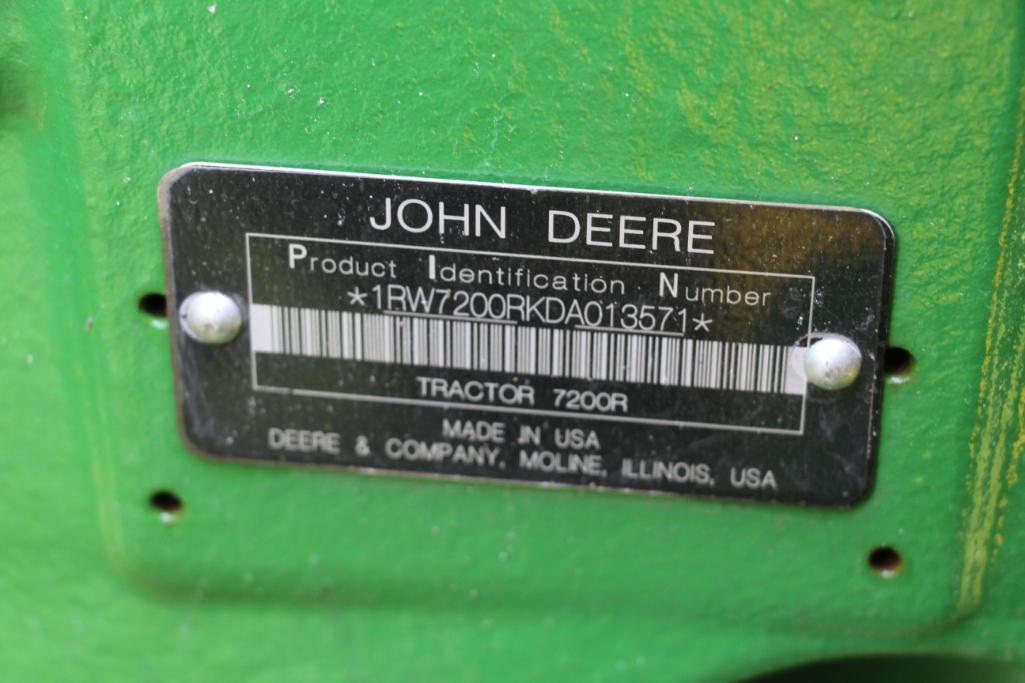 2013 John Deere 7200R MFWD tractor