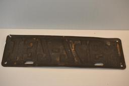 1922 ILLINOIS LICENSE PLATE