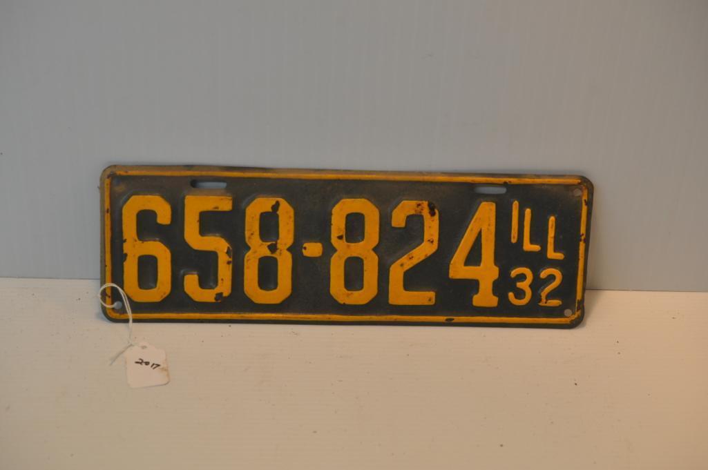 1932 ILLINOIS LICENSE PLATE