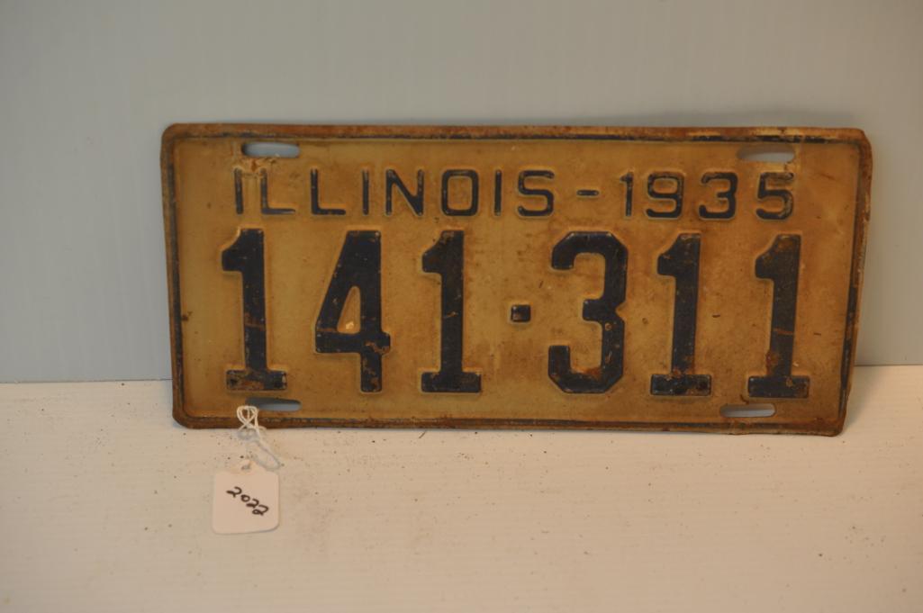 1935 ILLINOIS LICENSE PLATE