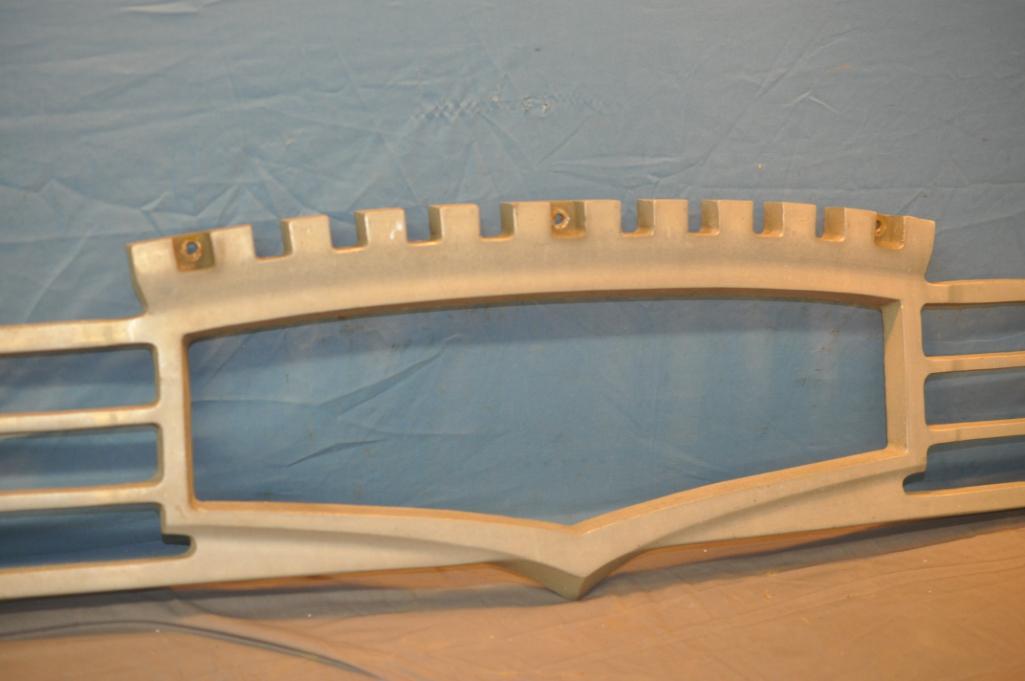 58" x 11" Art Deco Alum. automobile front grill