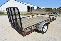 PJ 8312 7'x 12' bumper hitch utility trailer