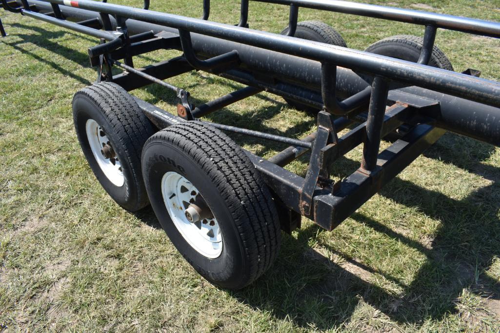 36' gooseneck in-line hay trailer