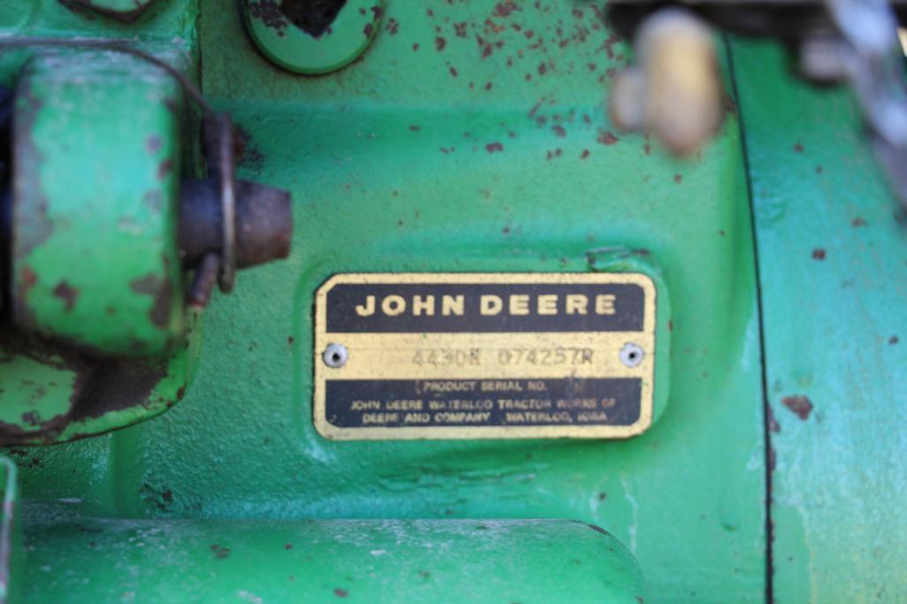 1977 John Deere 4430 2wd diesel tractor