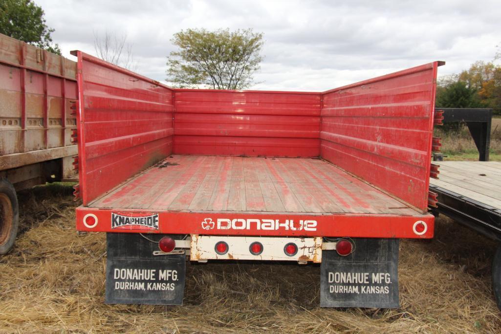 1975 Donahue 8' x 16' gooseneck tandem axle dump trailer