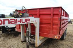 1975 Donahue 8' x 16' gooseneck tandem axle dump trailer