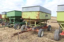 Parker 250 bu. gravity wagon on running gear