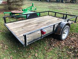 Flatbed tilt-deck trailer