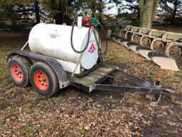 300 gal. fuel tank on tandem axle trailer