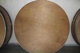 (4) 6' diameter wooden tables