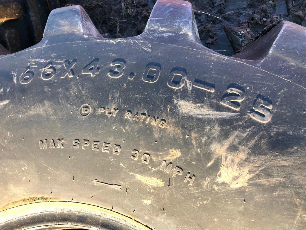 (2) 66x43.00-25 tires