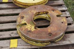 (2) John Deere rear wheel weights