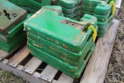 (5) John Deere front suitcase weights