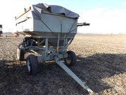 Gravity wagon seed blower system