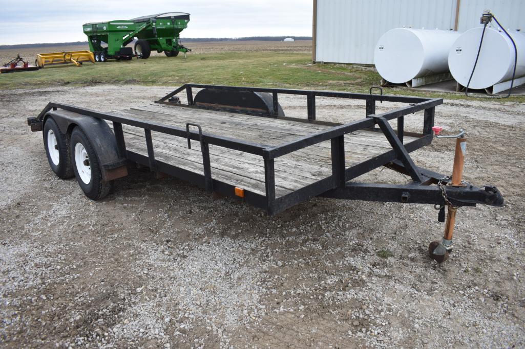 1985 A-A Welding 16' flatbed trailer