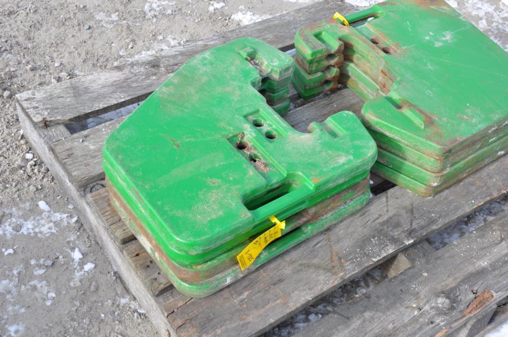 (4) John Deere suitcase weights