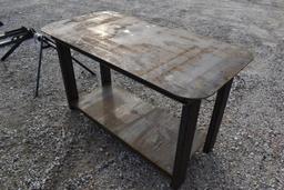 29" x 57.5" heavy duty steel welding table