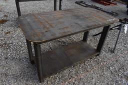 29" x 57.5" heavy duty steel welding table