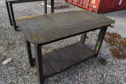 29" x 57.5" heavy duty steel welding table