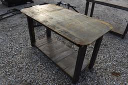 29" x 57.5" heavy duty steel welding table