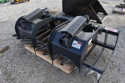 Stout XHD 84-6 brush grapple bucket for skid loader