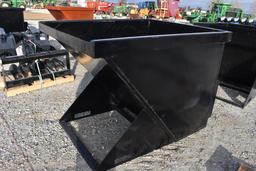 4' x 5' skid loader-mounted trash or metal bin