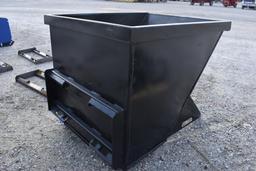 4' x 5' skid loader-mounted trash or metal bin