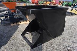 4' x 5' skid loader-mounted trash or metal bin