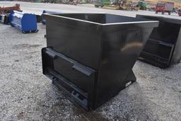 4' x 5' skid loader-mounted trash or metal bin