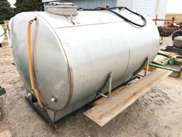 Mid-State Tank Co. 1,200 gal. stainless tank