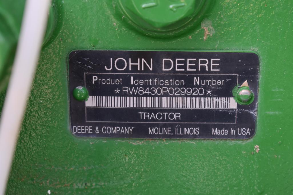 2008 John Deere 8430 MFWD tractor