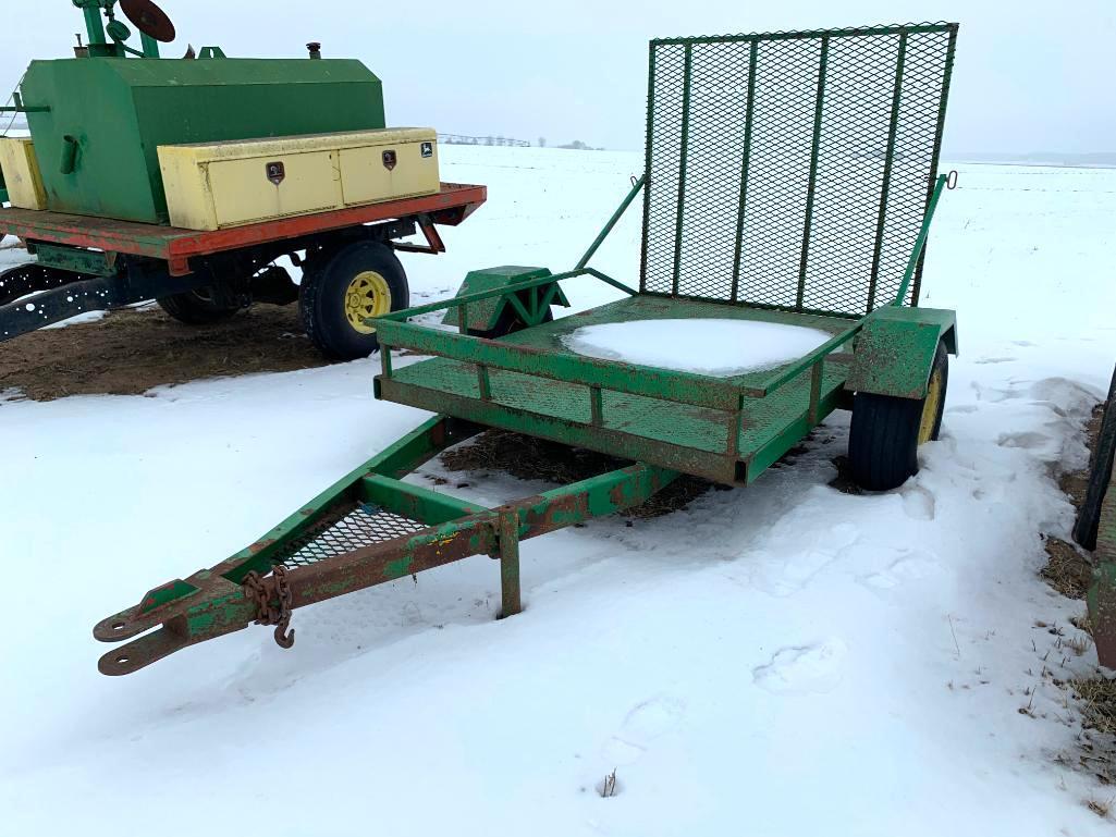 Shop built single axle trailer w/ ramp gate - no title