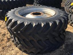 (2) 480/80R42 Titan tires and 10-bolt wheels