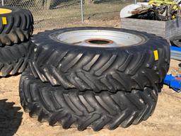 (2) 480/80R42 Titan tires and 10-bolt wheels