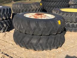 (2) 18.4-38 Firestone tires and 9-bolt wheels