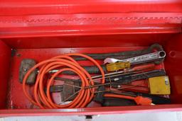 Stack On metal tool box w/ assorted tools
