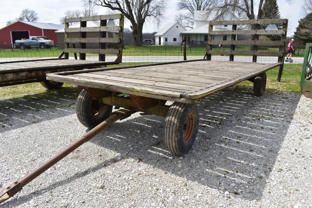 Heavy duty 20' hay rack w/I-beam frame - nearly new tires