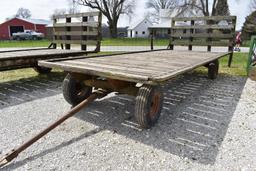 Heavy duty 20' hay rack w/I-beam frame - nearly new tires