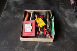Box of wire brushes and knives
