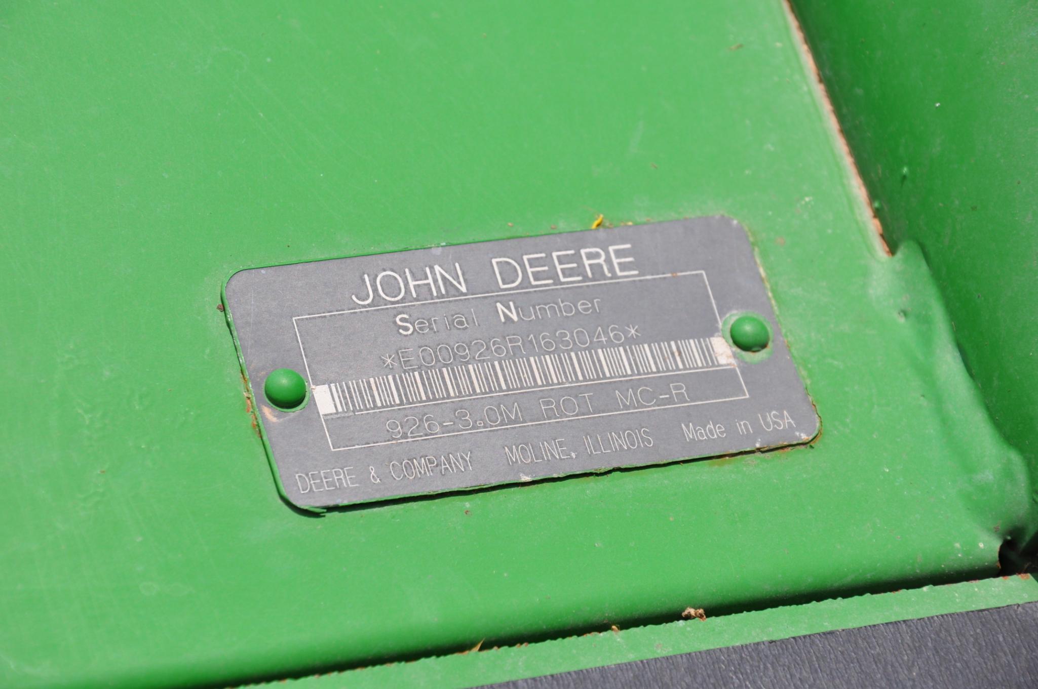 2002 John Deere 926 MoCo mower conditioner