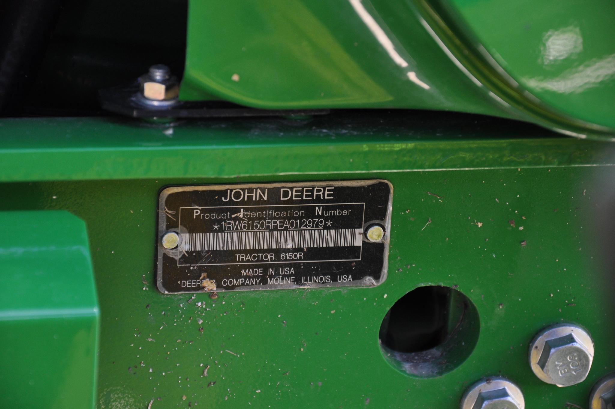 2014 John Deere 6150R MFWD tractor w/loader