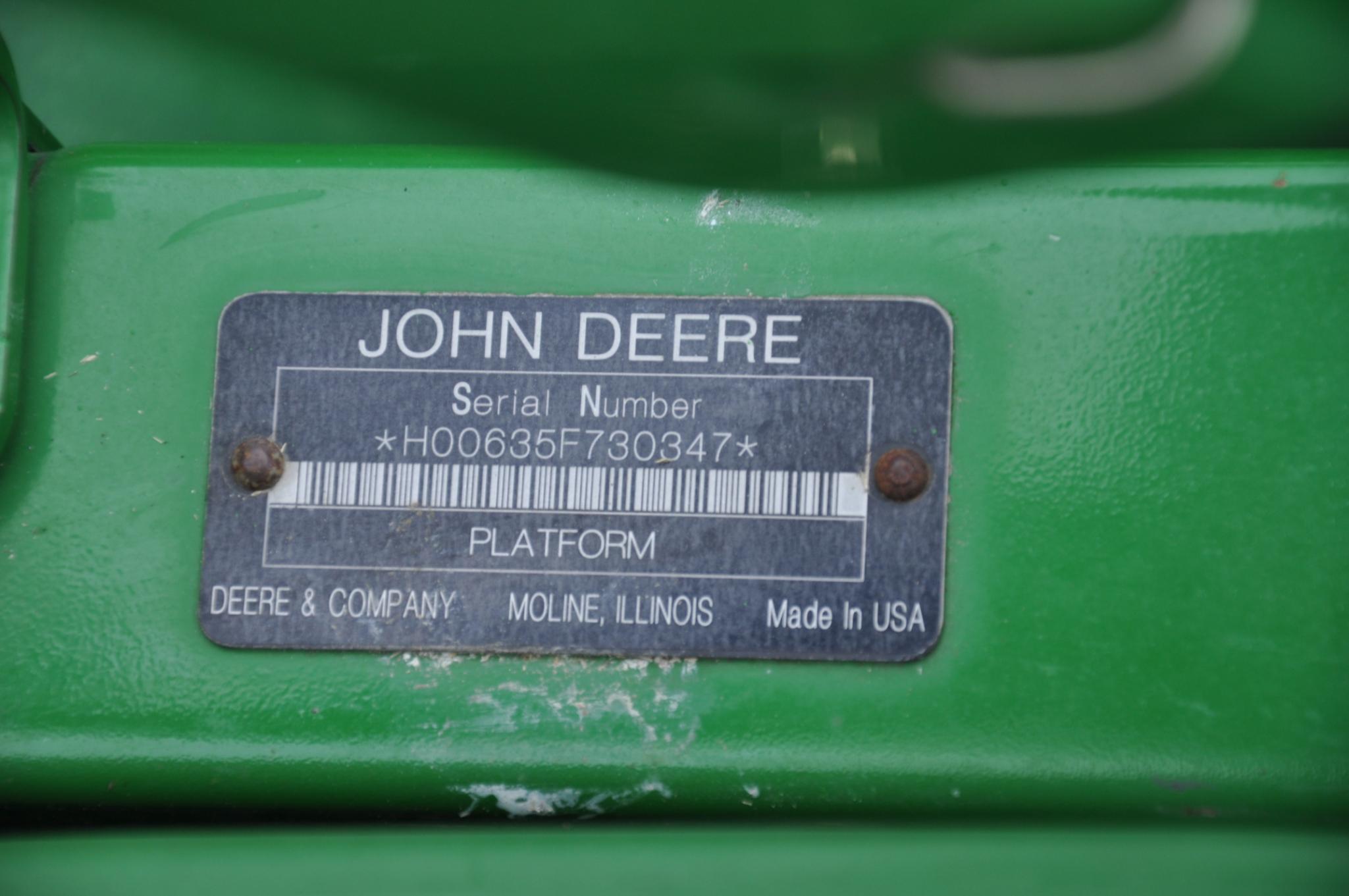 2009 John Deere 635F 35' HydraFlex platform